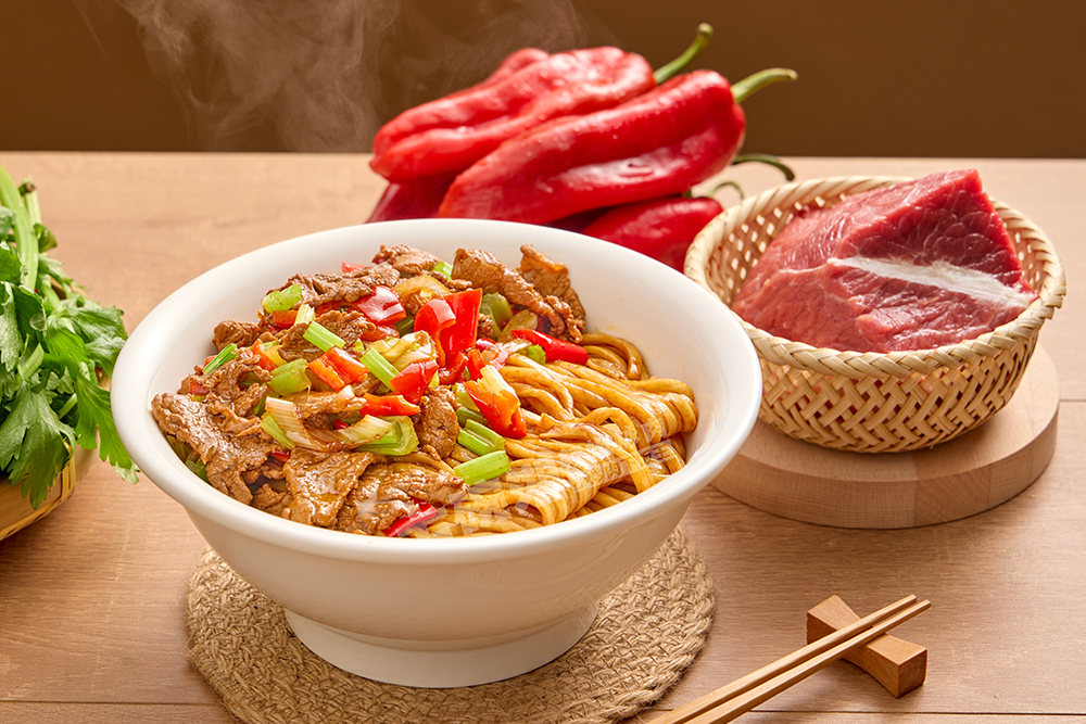小炒黄牛肉干拌面